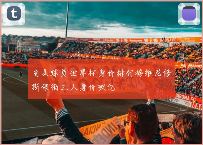 南美球员世界杯身价排行榜维尼修斯领衔三人身价破亿