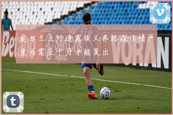 爱尔兰主帅透露埃文弗格森伤情严重或需至十月才能复出